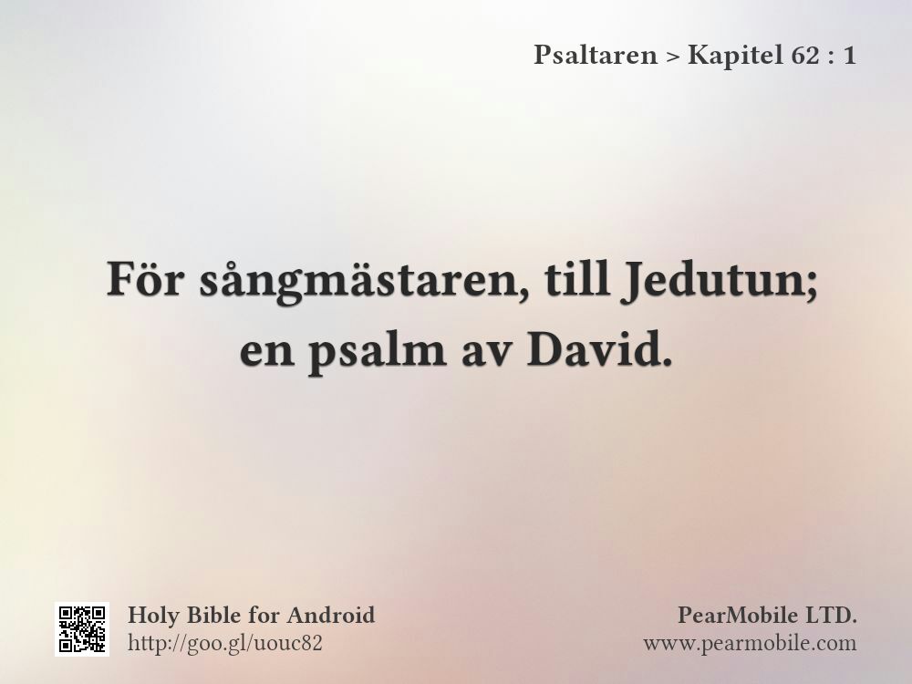 Psaltaren, Kapitel 62:1